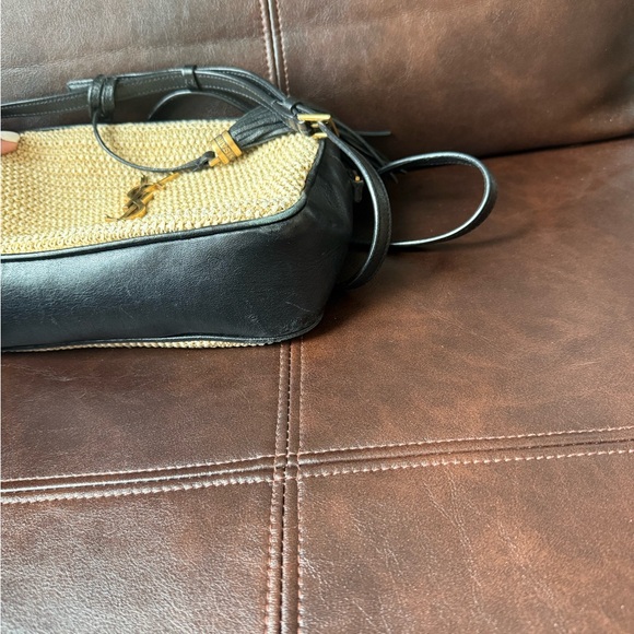 Yves Saint Laurent Woven Raffia Lou Camera Bag - Picture 8 of 9
